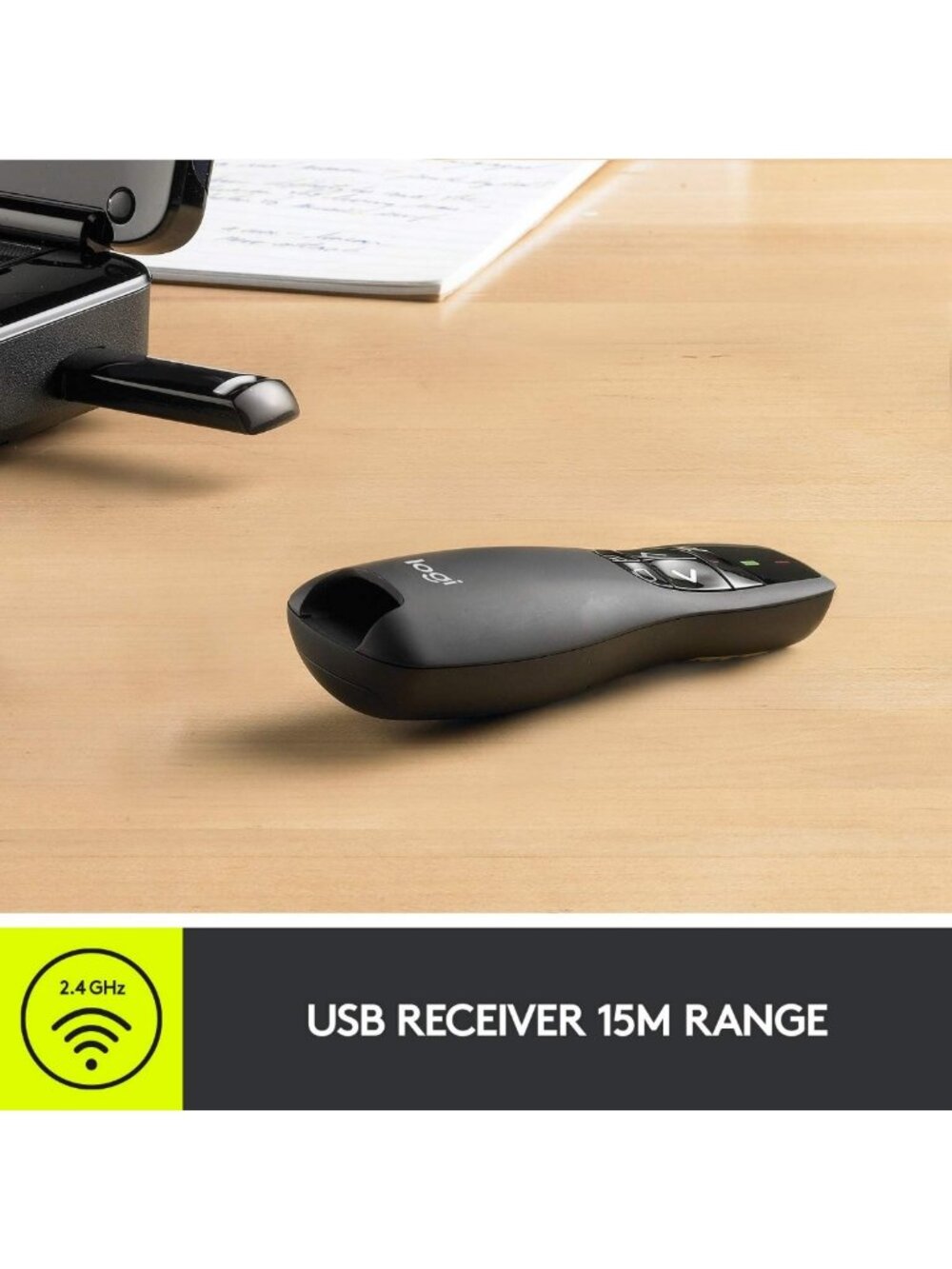 Wireless Presentation Clicker with Laser | USB-A PowerPoint Remote Control - Picture 5 of 10